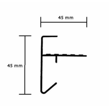 Trim 45/45 lengte 2,50 meter